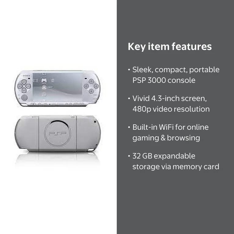 Sony PlayStation Portable PSP 3000 Silver - Compact System