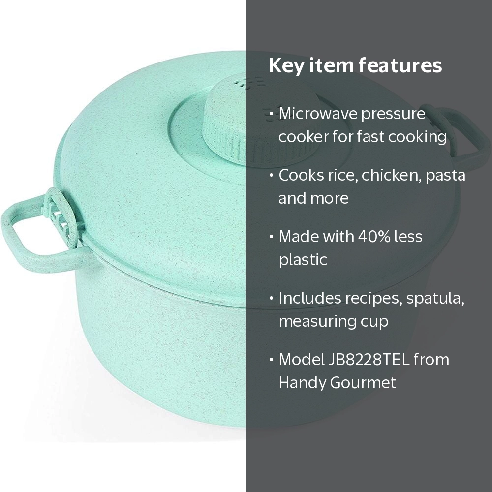 Handy Gourmet Eco-Friendly Kitchen Microwave Pressure Cooker