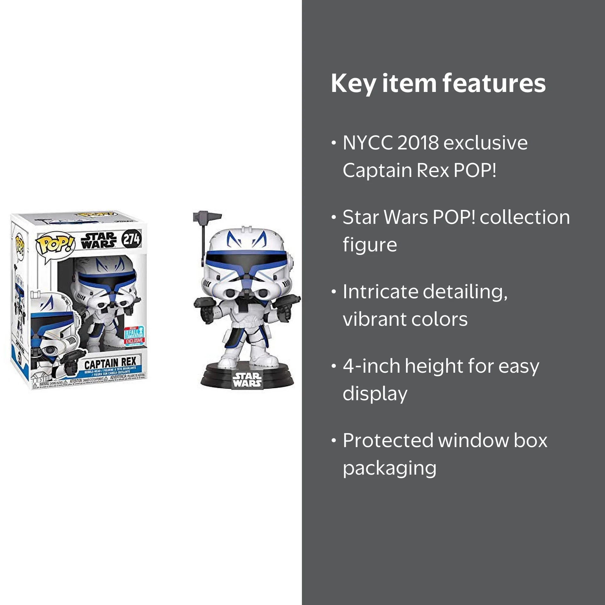 NYCC 2018 - Funko POP! Star Wars - Captain Rex #274 - Shared