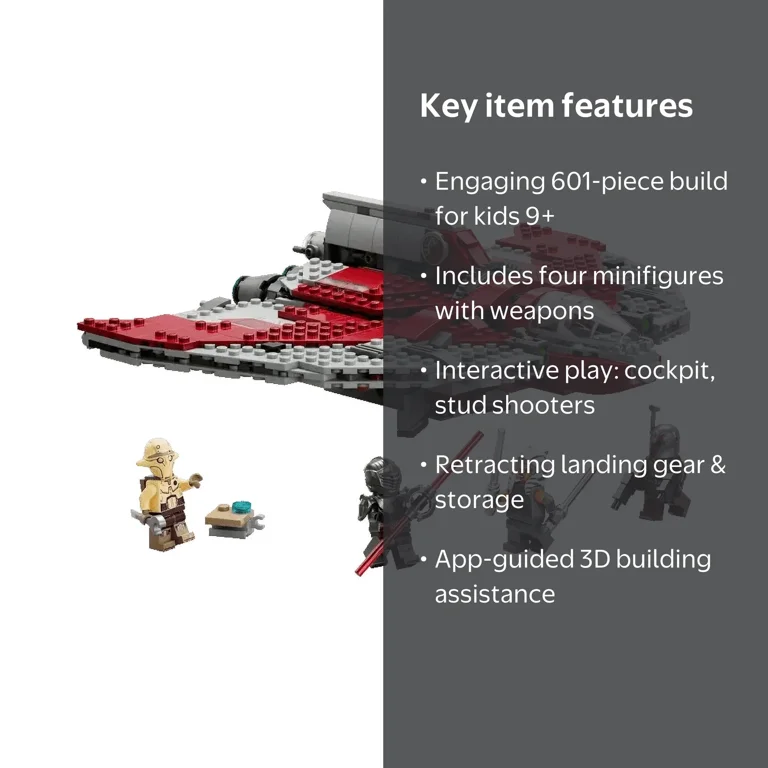 LEGO, Star Wars Ahsoka Tano's T-6 Jedi Shuttle, 75362, Multicolor