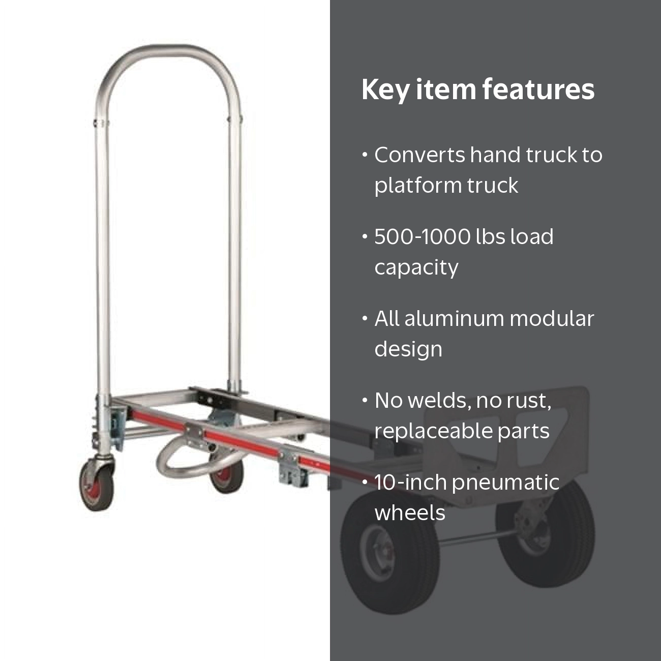 Magliner GMK81UA4 Gemini Senior Convertible Hand Truck Dolly - 500