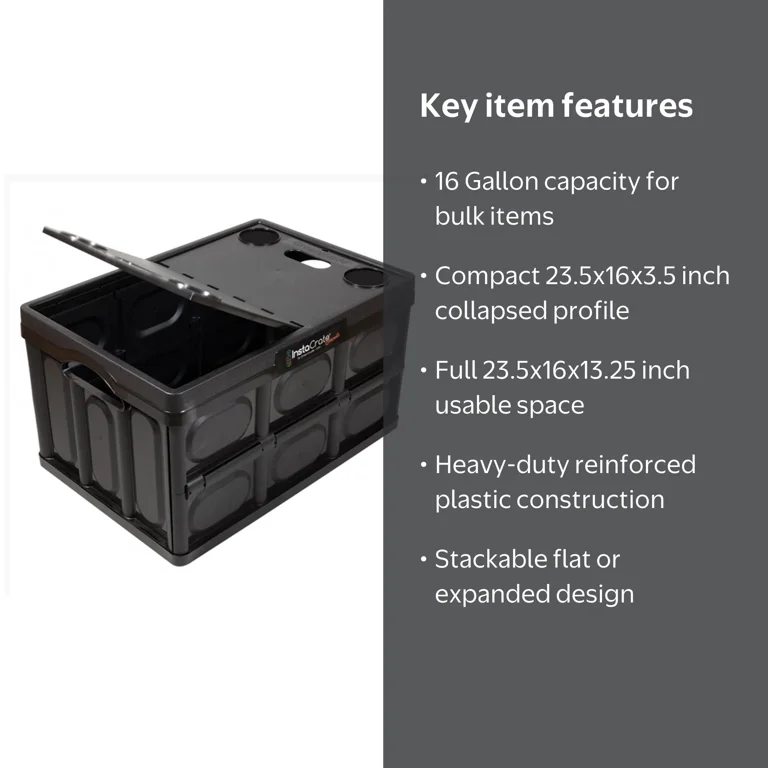Greenmade Instacrate 16 Gallon Large Plastic Storage Bin
