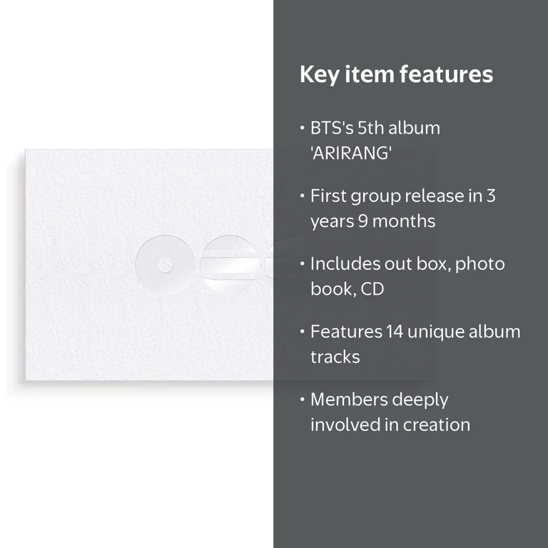 BIGHIT MUSIC, BTS The 5th Album ARIRANG Rooted in Music Ver., CD