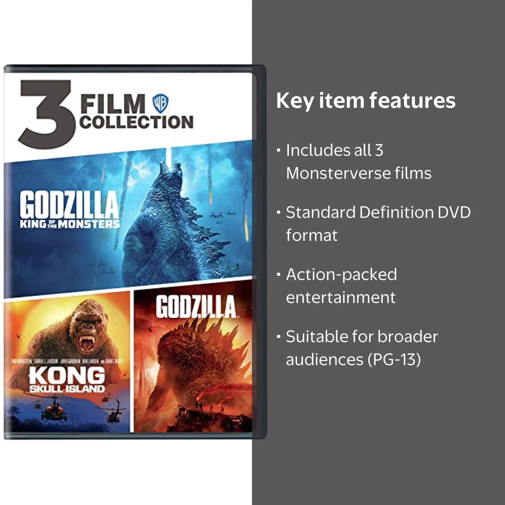SDS, DVD Box Set, Godzilla/KOTM/Kong Skull Island, Includes Both