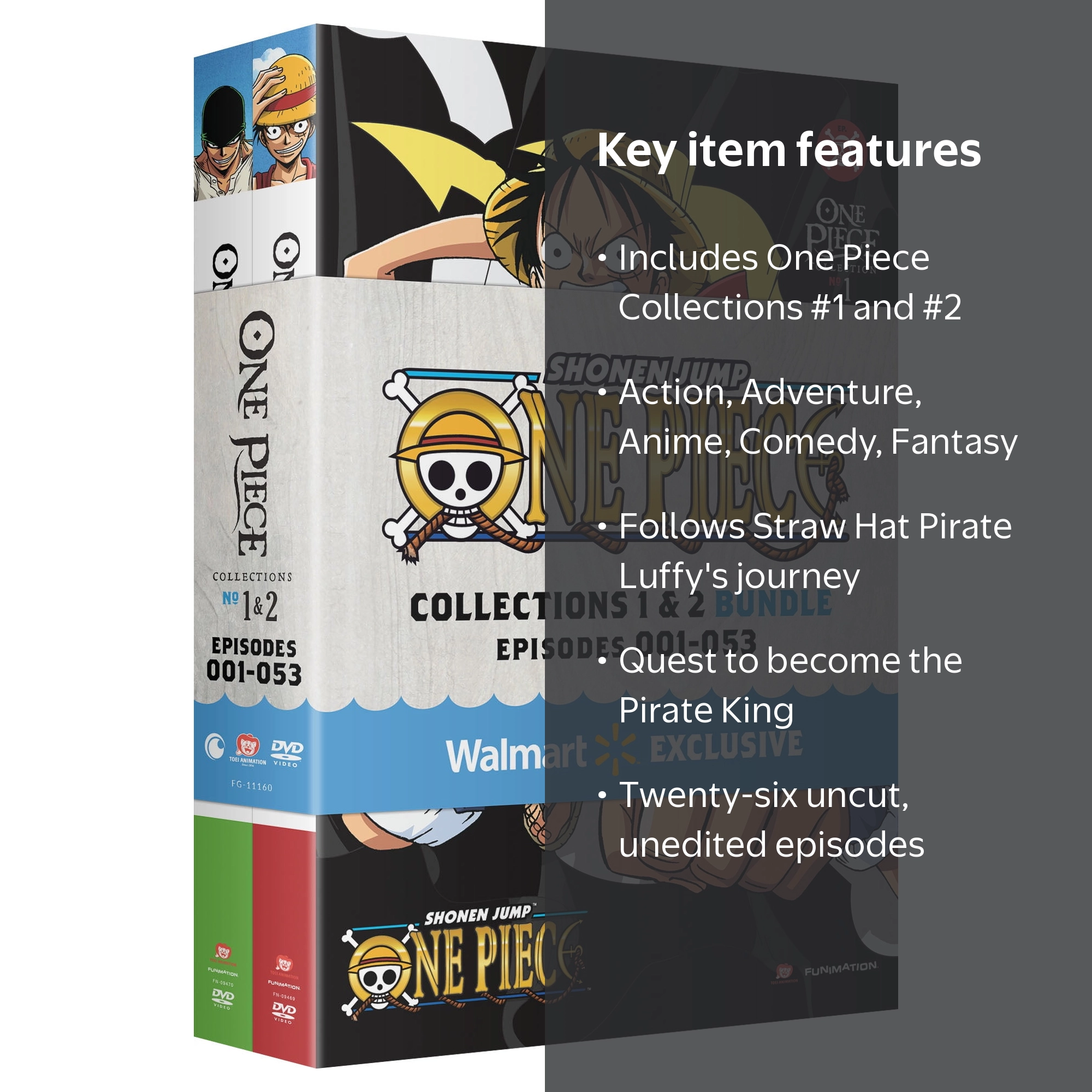 One Piece Bundle #1-#2 (DVD) Crunchyroll, Action, Adventure, Anime