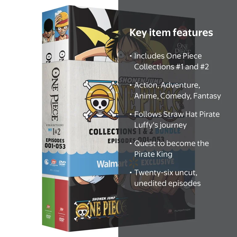 One Piece Bundle #1-#2 (DVD) Crunchyroll, Action, Adventure, Anime