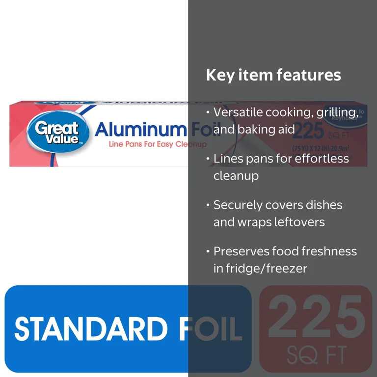 Great Value Aluminum Foil, 225 sq ft - Walmart.com