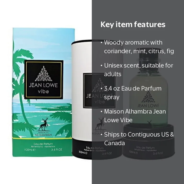 Maison Alhambra, Unisex Jean Lowe Vibe EDP Spray, 3.4 oz - Walmart.com