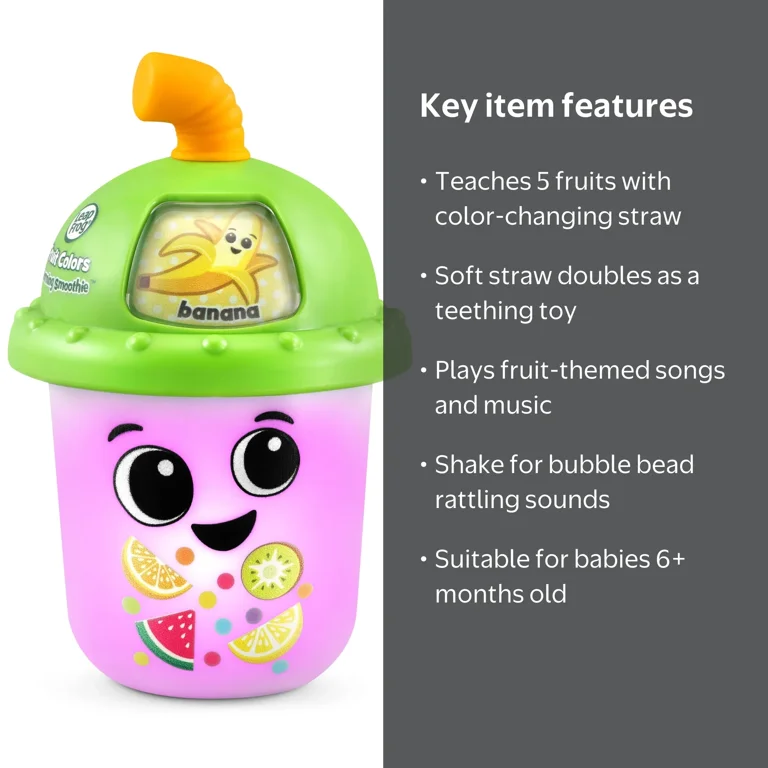 LeapFrog Fruit Colors Learning Smoothie with Accessories, Baby and