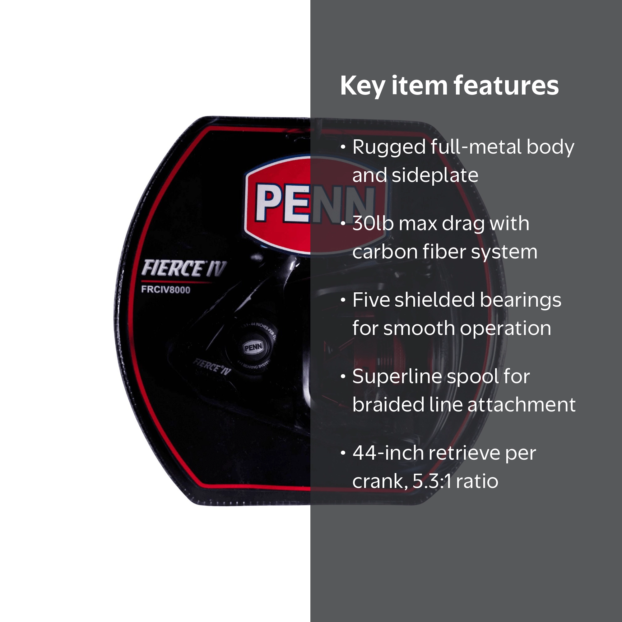 PENN Fierce IV 8000 Spinning Fishing Reel - Walmart.com