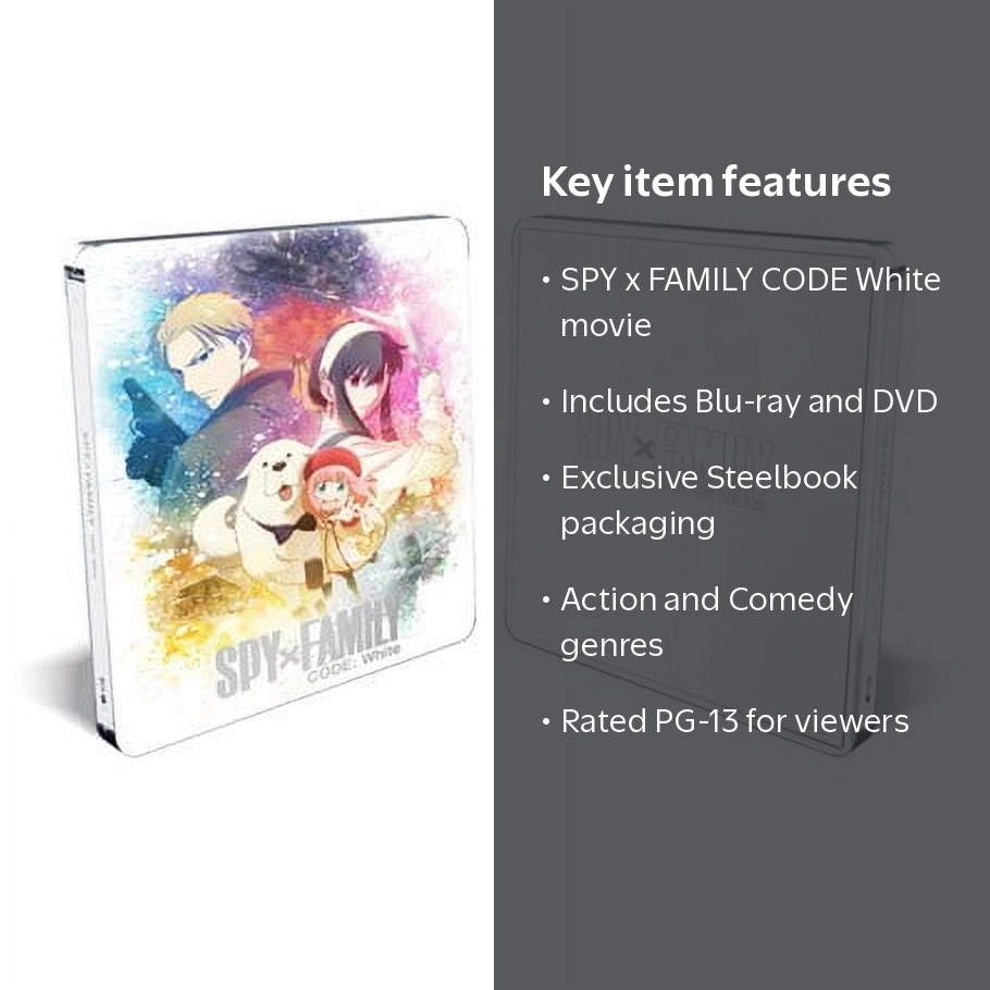 SPY x FAMILY CODE White (Steelbook) (Blu-ray + DVD) Crunchyroll