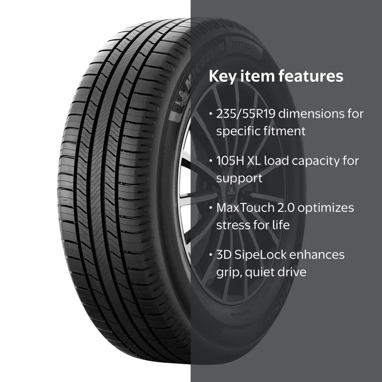 284 235/55R19 2本 Michelin, Passenger Tire, 235/55R19, 105H XL, All Season - Walmart.com