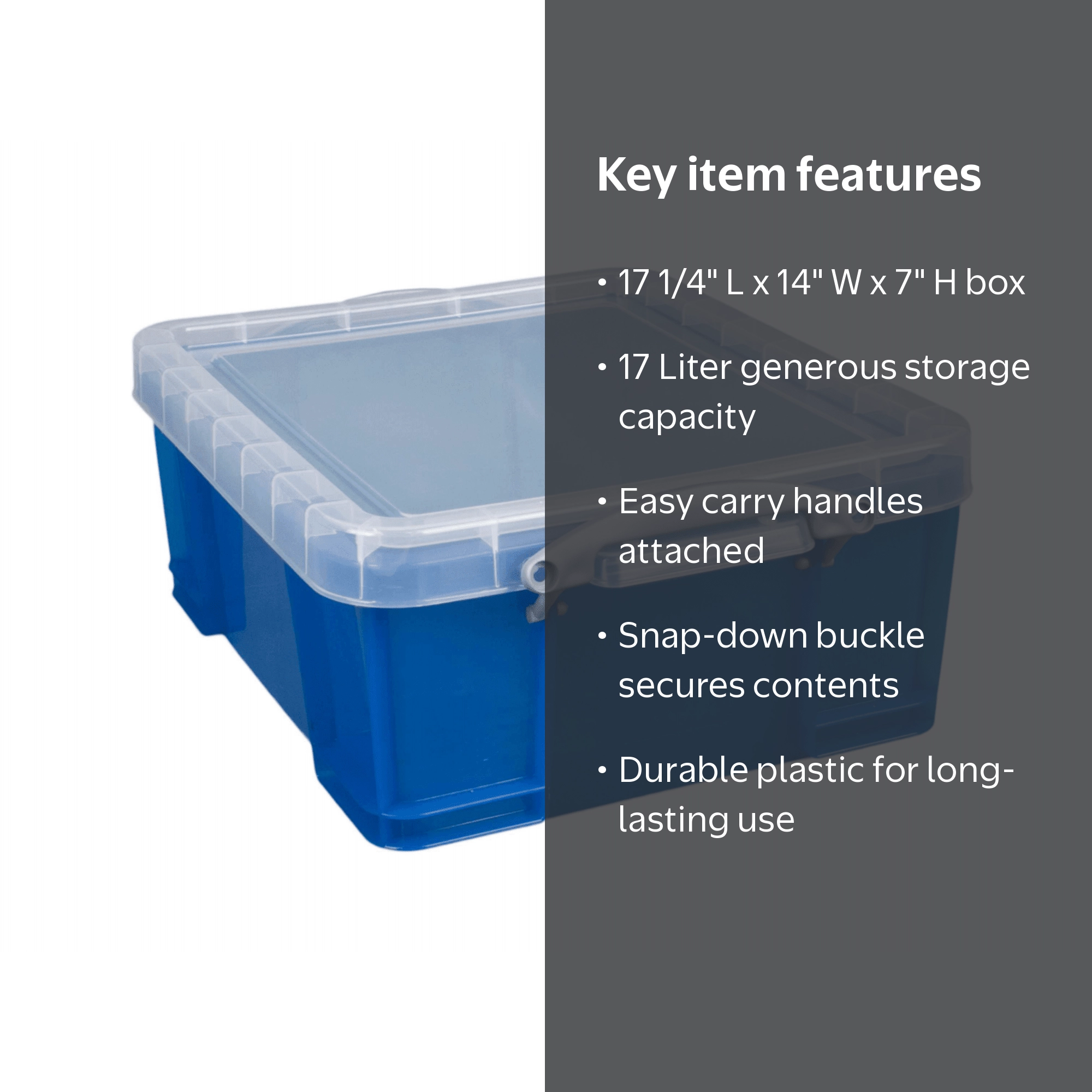 Really Useful Box, Storage Box, 17 1/4 x 14 x 7 in, Blue - Walmart.com