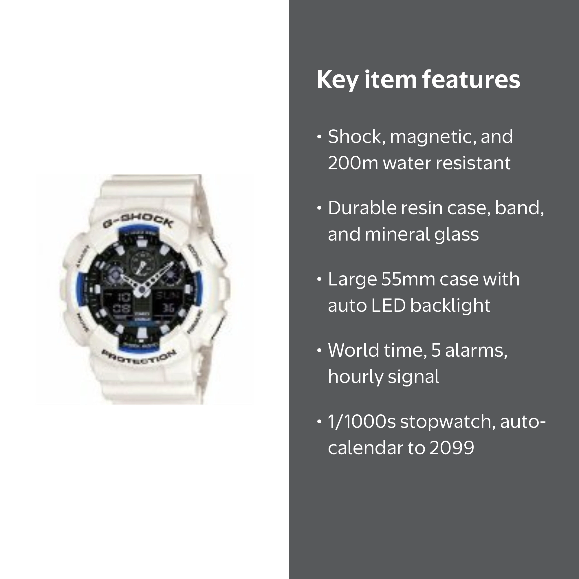 Casio G-Shock, Big Case Limited Edition Watch, White, One Size