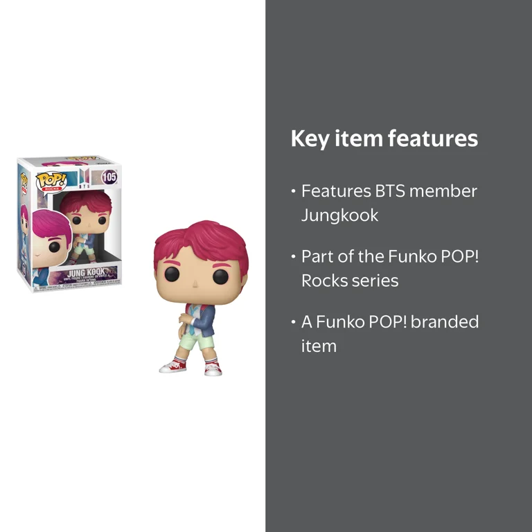Funko, POP Rocks: BTS Jungkook, 3.75 inch, Green, Collectible
