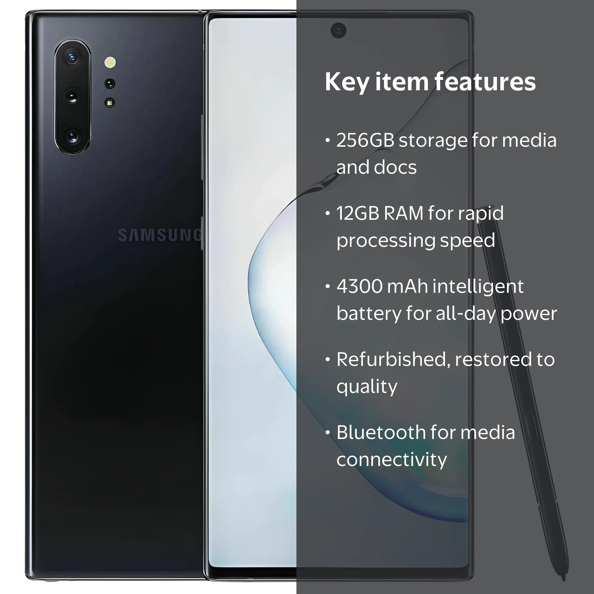 Restored Samsung Galaxy Note 10 Plus N975U 256GB AT&T Locked