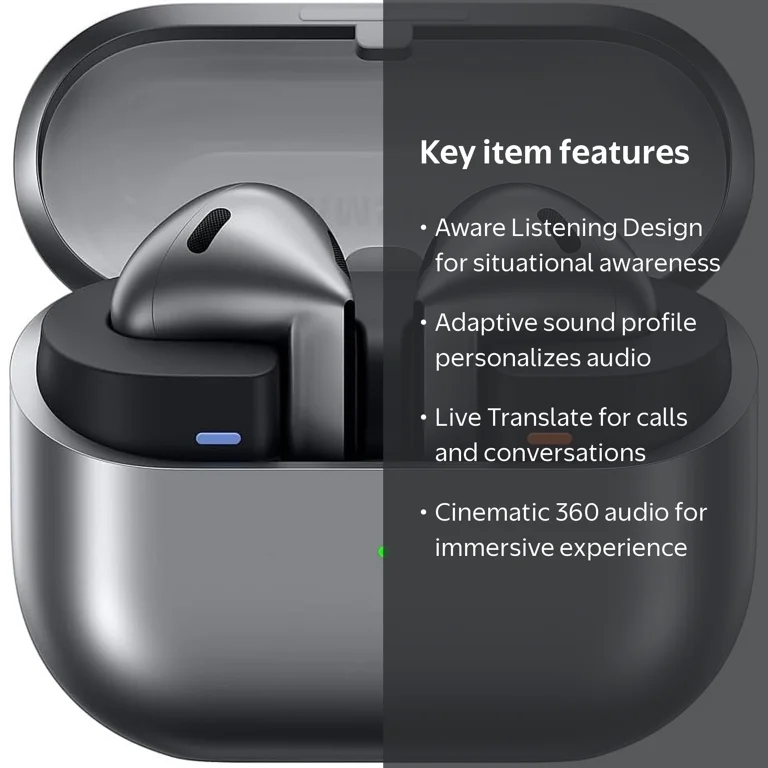 Samsung Galaxy Buds 3 Wireless Earbuds, Active Noise Cancellation