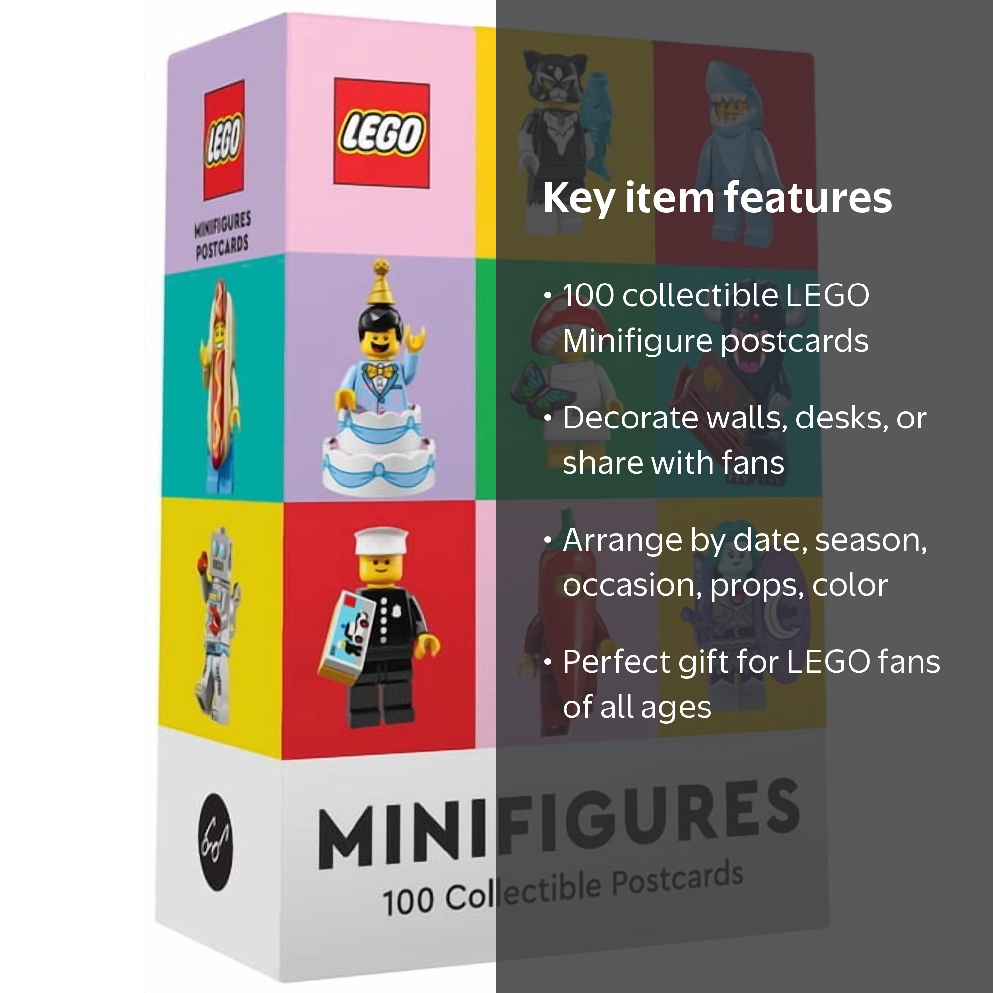Lego Lego Minifigures: 100 Collectible Postcards, (Hardcover