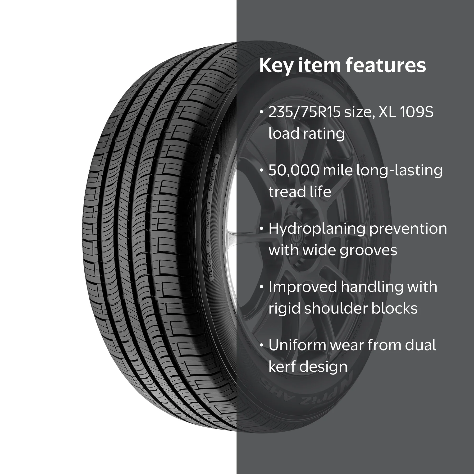 Nexen, Passenger Tire, 235/75R15 109S XL, All Season Quiet