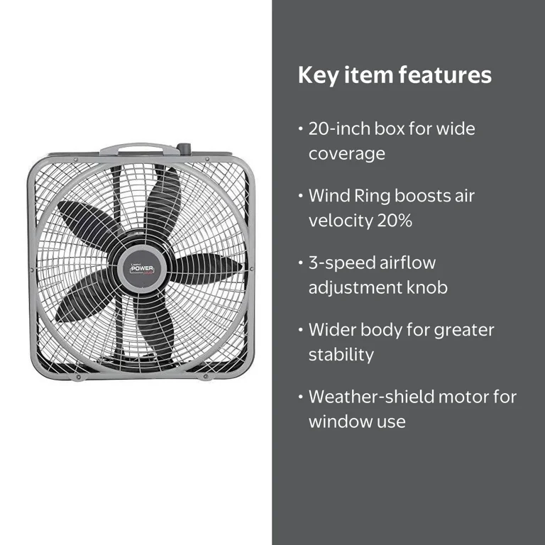 lasko 20 in. power plus box fan - Walmart.com