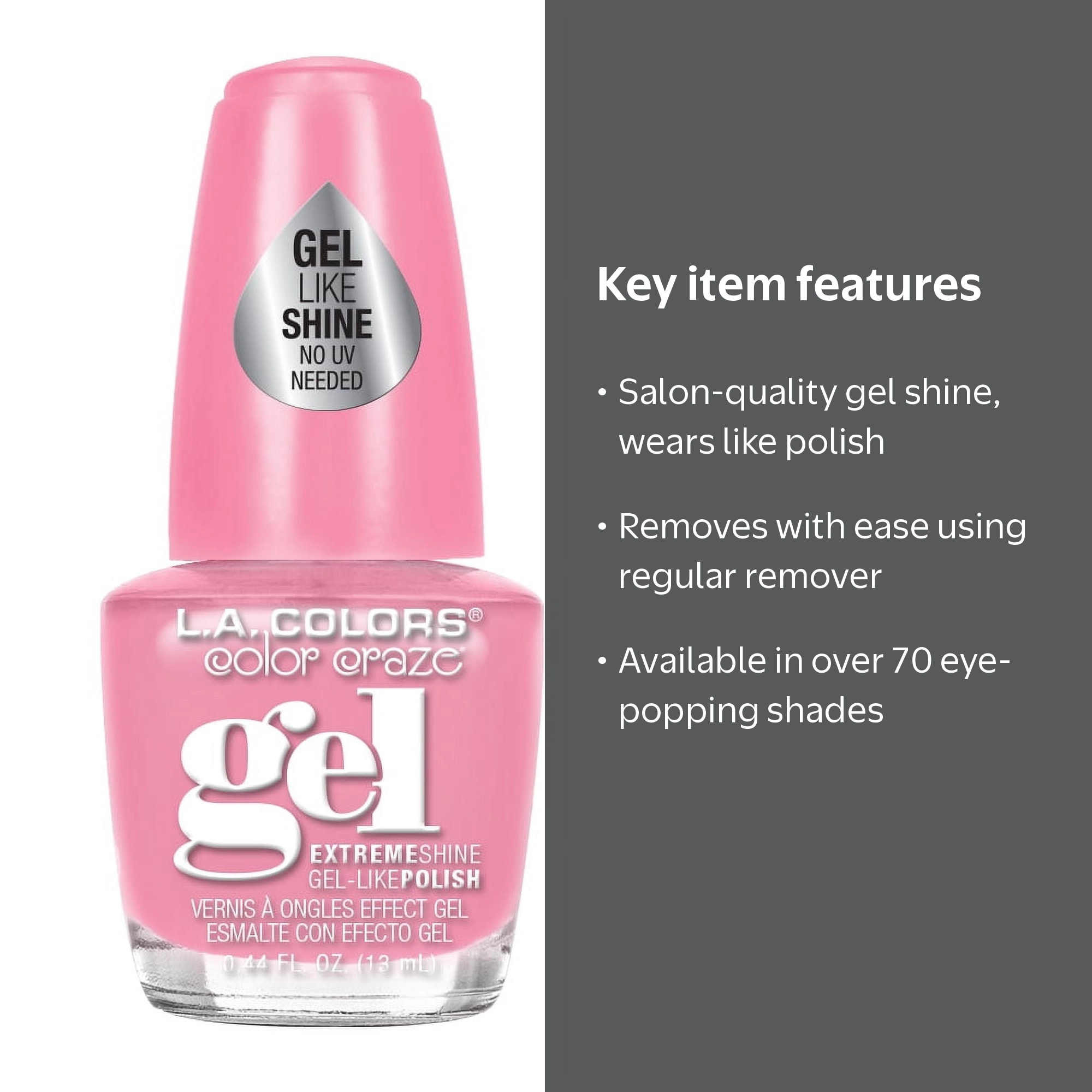 L.A. COLORS Gel-like Nail Polish, Sweetheart, 0.44 fl oz - Walmart.com