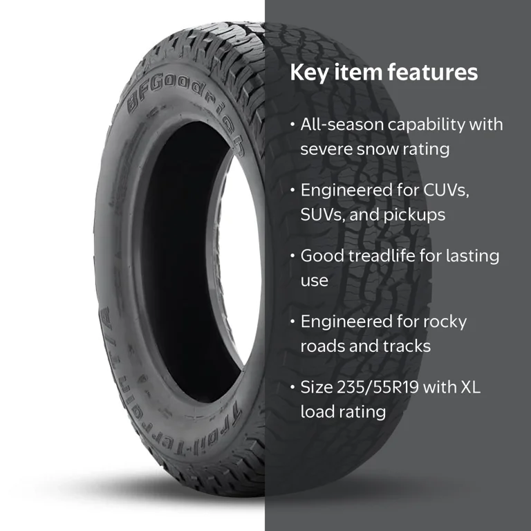 Free Shipping! 1 BFGoodrich Trail-Terrain T/A 235/55R19 105H All