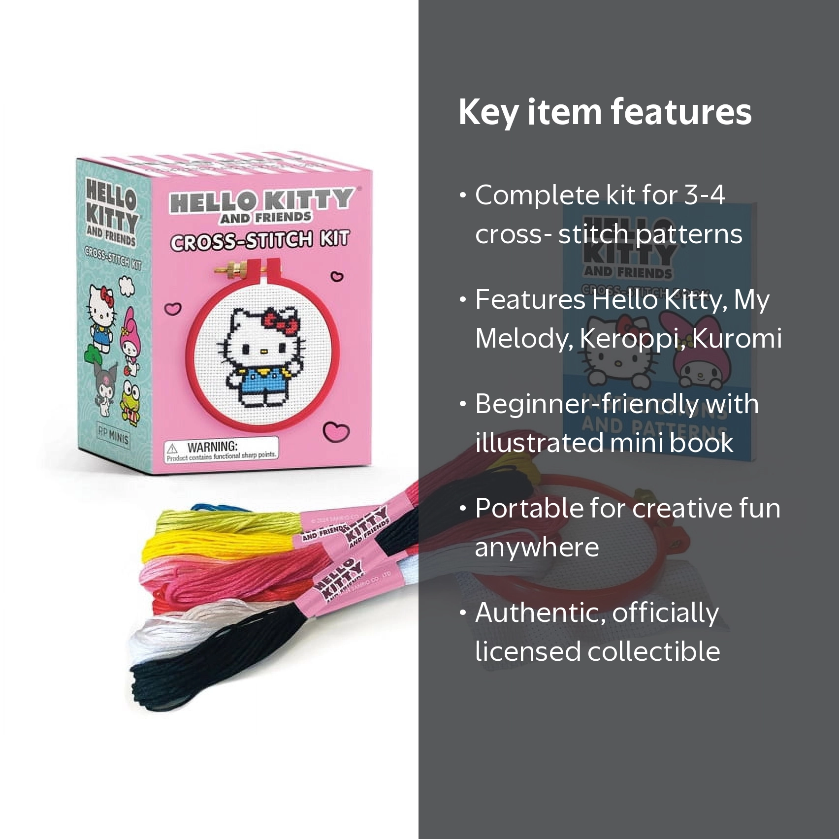 Rp Minis Hello Kitty and Friends Cross-Stitch Kit, 9780762483303