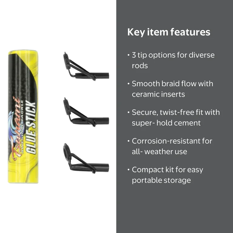 walmart fishing rod tip repair 9KM DWLIFE Kit with Glue, Black Stainless Steel, Fishing Rod Epoxy Wear Resistant Ceramic Ring, Fishing Pole Tip Replacement (10Pcs-BlackUV-Set) : Sports & Outdoors Included in this kit is a tube of rod cement so you can be sure your tip stays put the first time without any twisting Fishing Reel Eye Repair Fishing