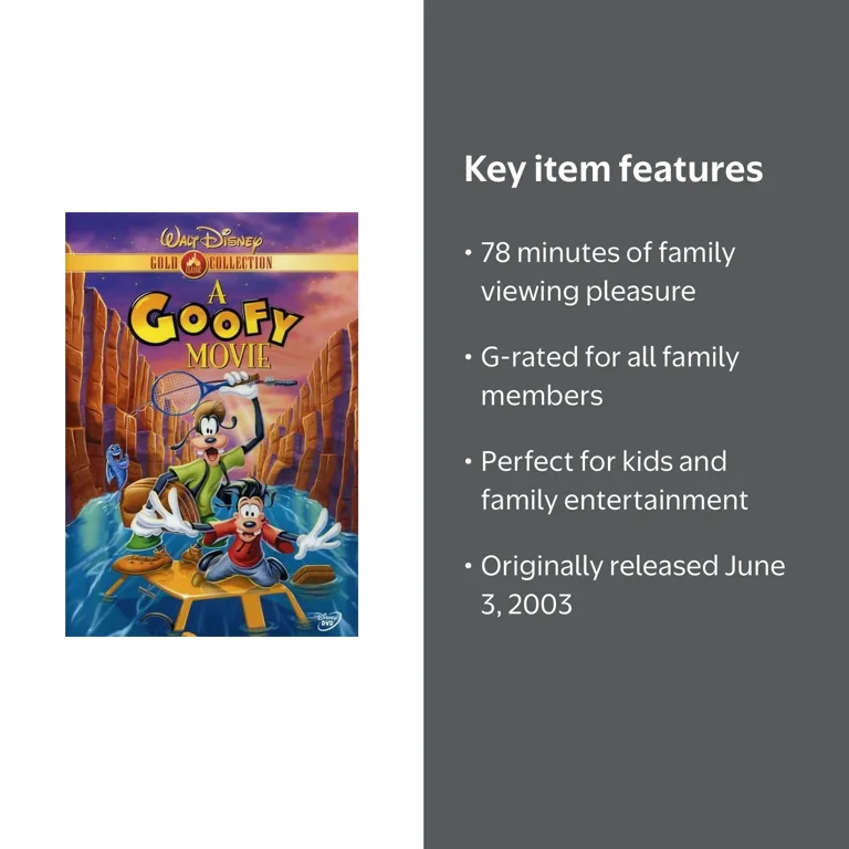 Disney, A Goofy Movie DVD, G, Kids & Family, 78 Min - Walmart.com