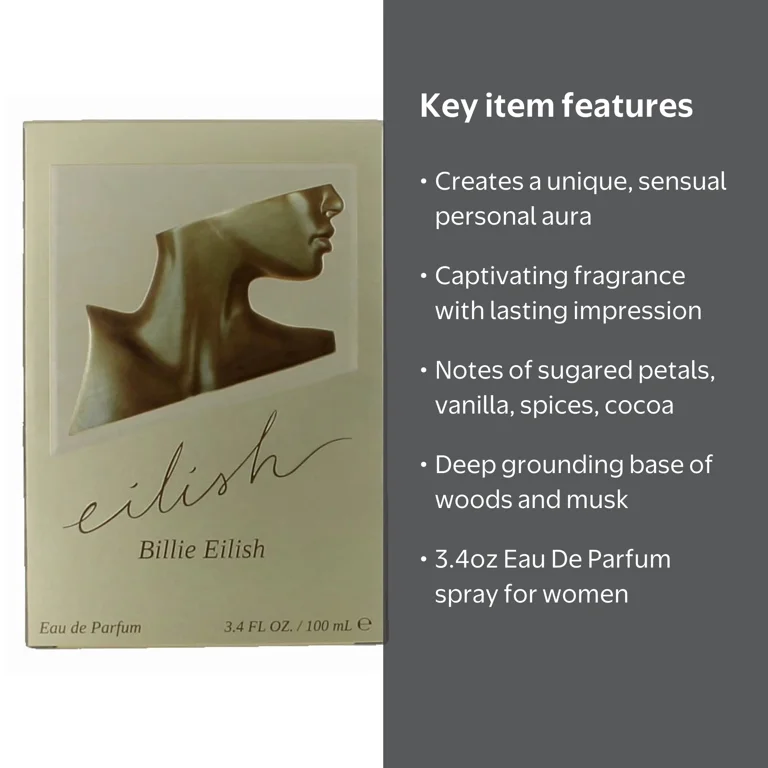 Eilish by Billie Eilish Perfume, 3.4 oz Spray, Vanilla, Amber