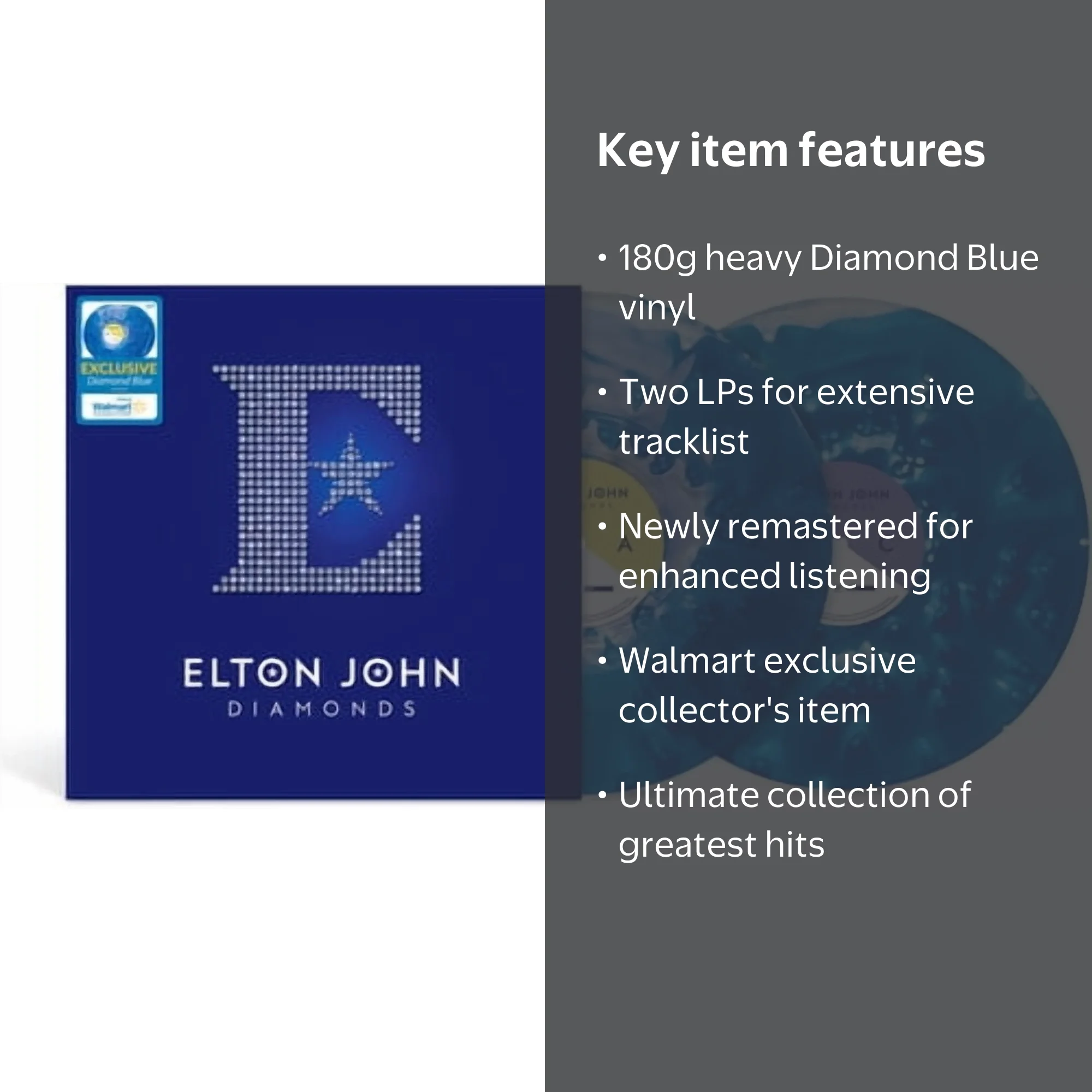 Elton John - Diamonds (Walmart Exclusive) - Diamond Blue Vinyl 2