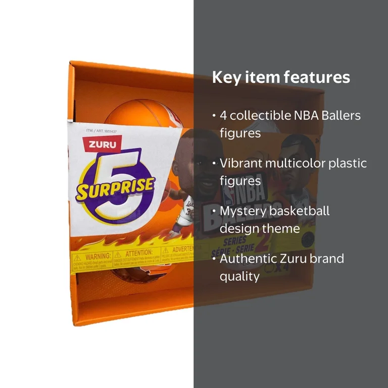 4-pc ZURU 5 Surprise NBA Ballers Series 2 Collectible Figures