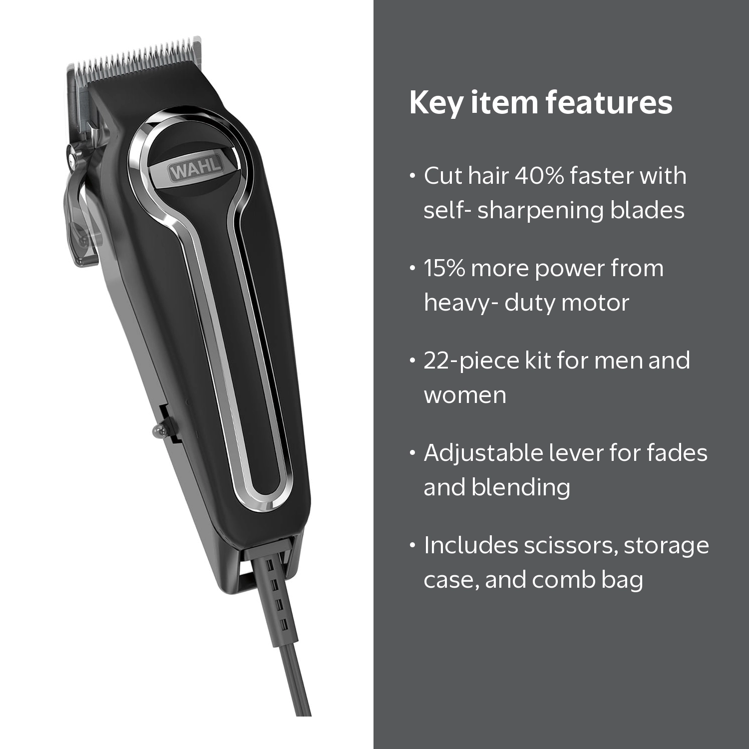 Wahl Premier Series 22 Piece Multi-Cut Corded Hair Clipper for Men