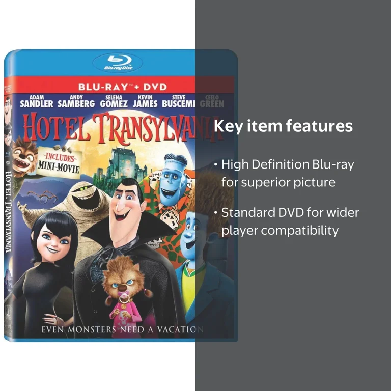 Hotel Transylvania (Blu-ray + DVD) - Walmart.com