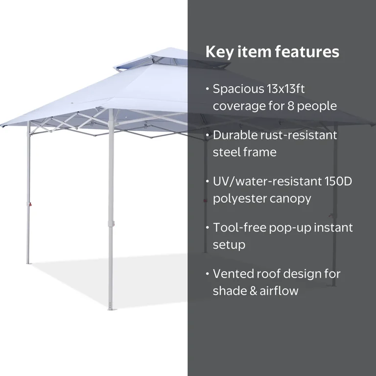 MASTERCANOPY 13'x13' Pop-up Canopy Tent Instant Outdoor Shelter