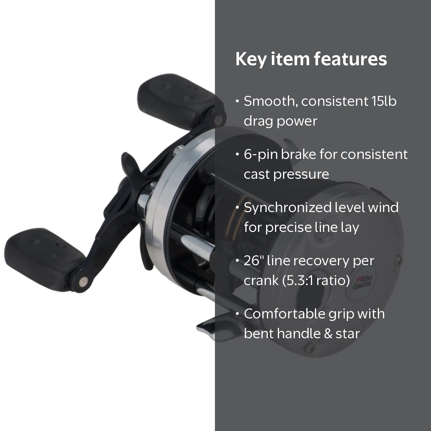 Abu Garcia Ambassadeur C3 Round Reel, 6500 Size, Silver - Walmart.com