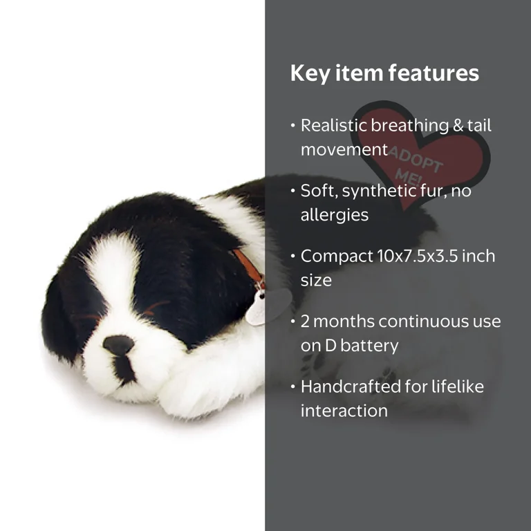 Perfect Petzzz Border Collie, Dog Toys for Kids and Elderly