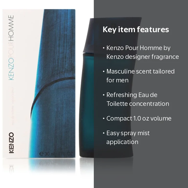 KENZO, Pour Homme Eau de Toilette Spray, 1.0 oz, Men's Cologne
