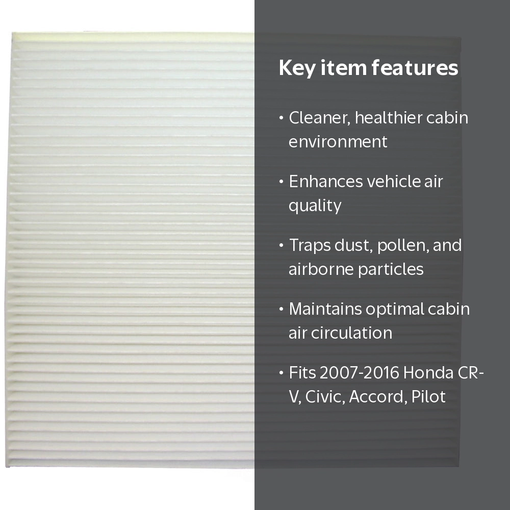 ACDelco Cabin Air Filter 12345678, Fits 2007-2016 Honda CR-V