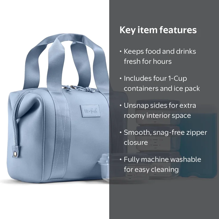 Fit & Fresh, Women's Lunch Bag, 4511CX3768, Neoprene Insulated