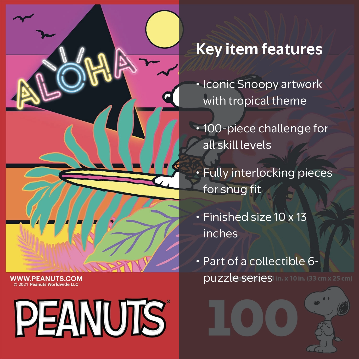 Cra-Z-Art Peanuts 100-Piece Aloha Jigsaw Puzzle - Walmart.com