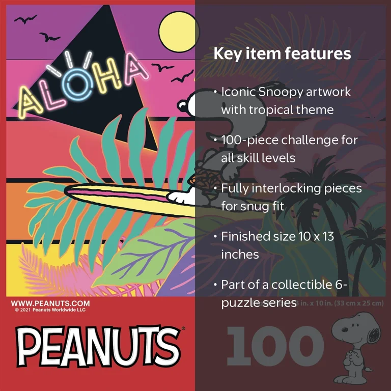 Cra-Z-Art Peanuts 100-Piece Aloha Jigsaw Puzzle - Walmart.com