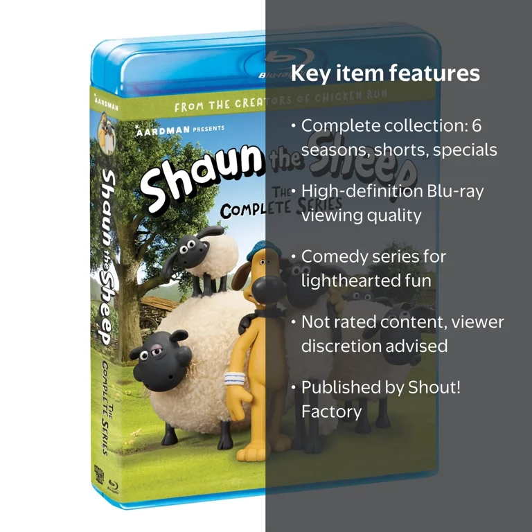 Shaun the Sheep Complete Series Blu-ray, 6 Seasons, Family Comedy