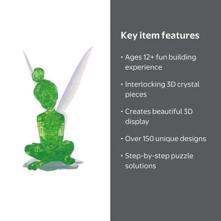 Disney Tinkerbell Original 3D Crystal Puzzle from BePuzzled, Ages