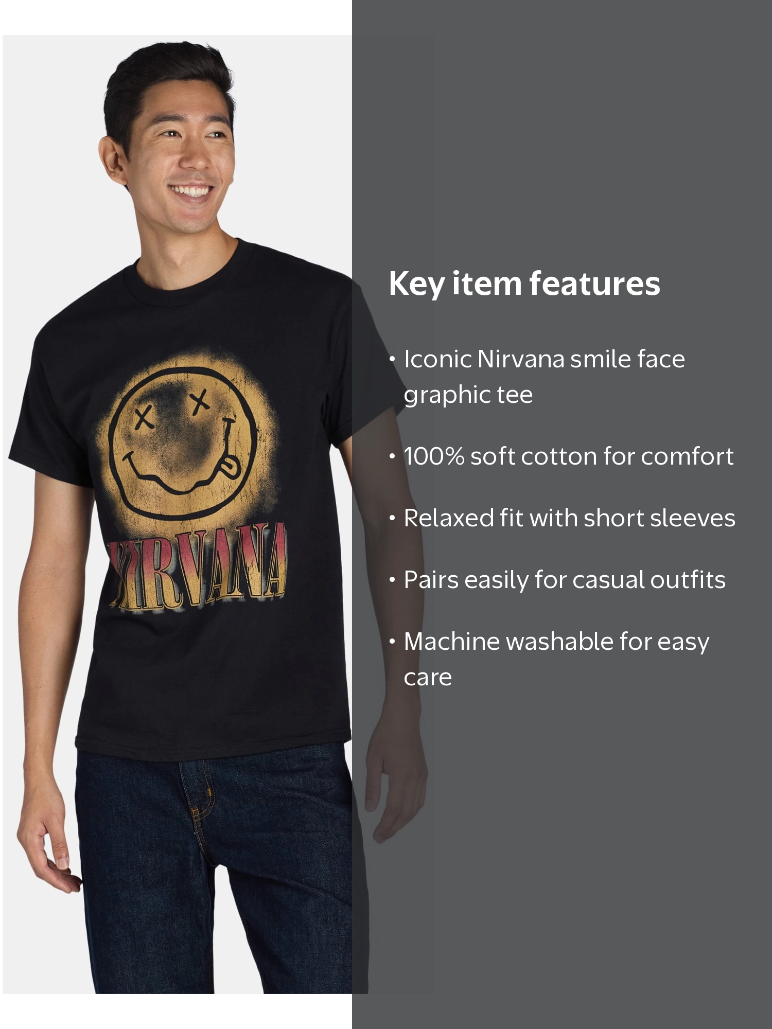 Nirvana Smile Tee -3XL - Walmart Business Supplies