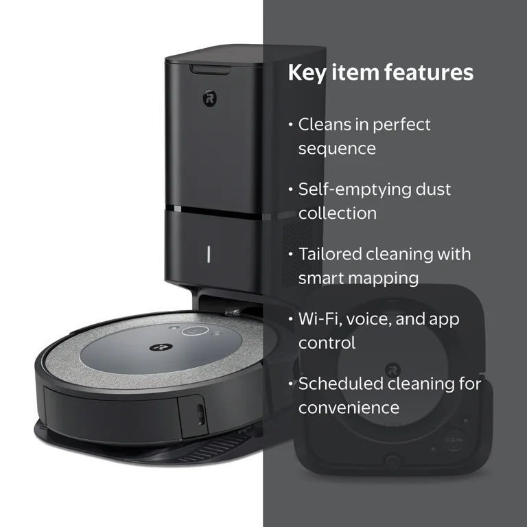 iRobot, Robot Vacuum and Mop Bundle, i3+ EVO, Wi-Fi Connected