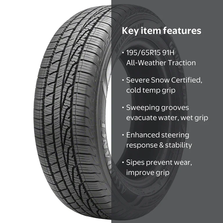 GOOD YEARサマータイヤ195／65R15 91H Goodyear Assurance Weatherready All-Season Tire for Car, Size 195