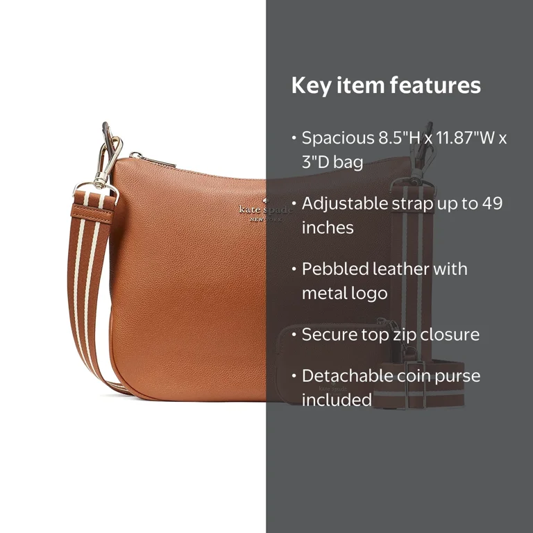 Kate Spade Rosie Pebbled Leather Crossbody Handbag Purse With Coin