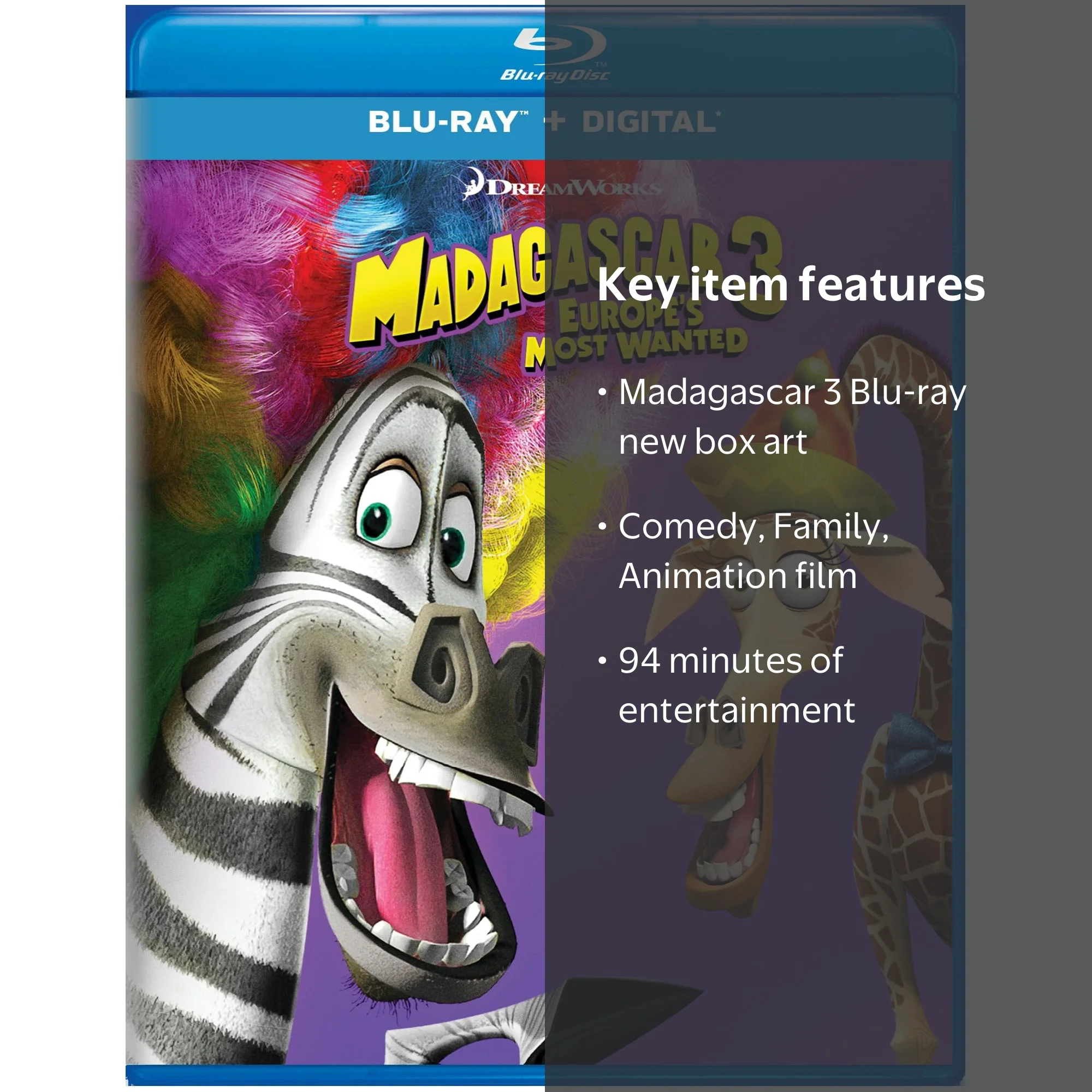 Madagascar 3 - Europe's Most Wanted (Blu-ray New Box Art) [Blu-ray