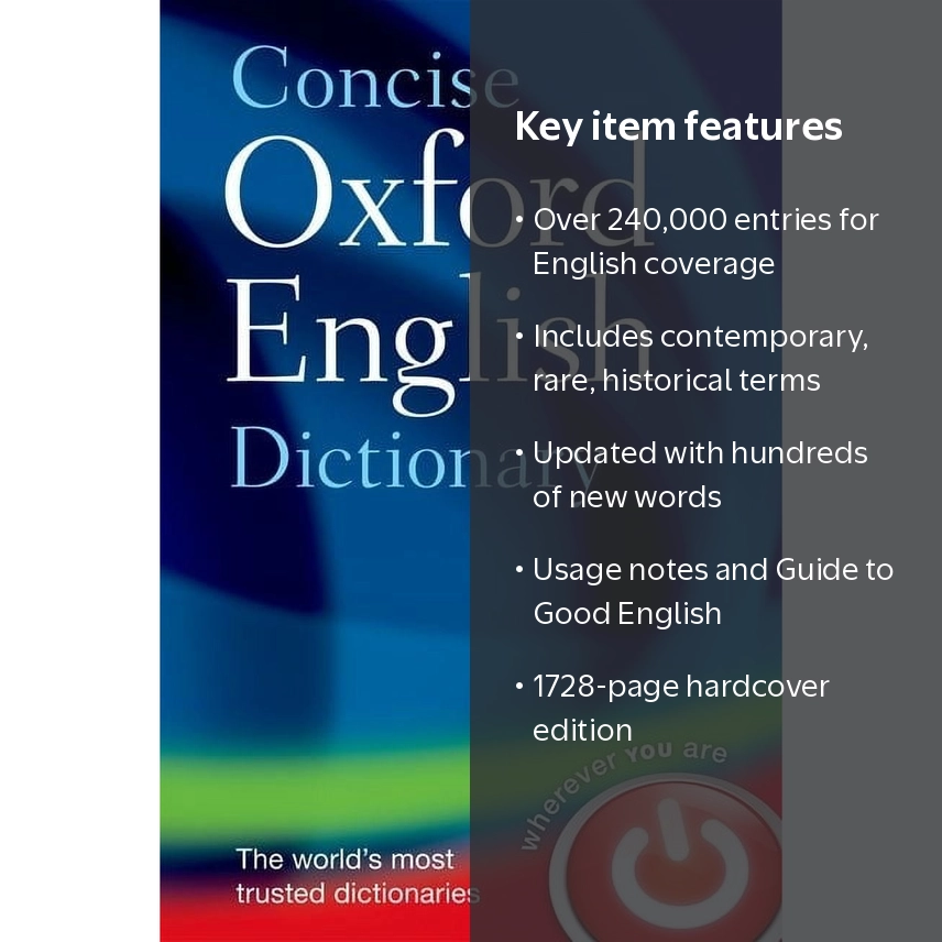 Oxford Concise Oxford English Dictionary 2011 Main Edition